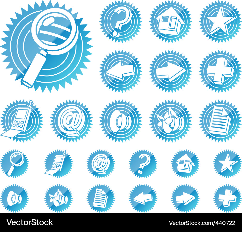 Web icons set vector image