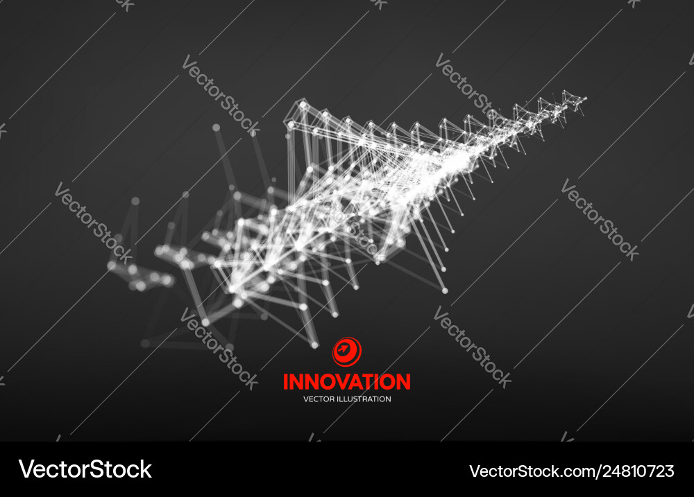 3d connection structure futuristic technology Vector Image