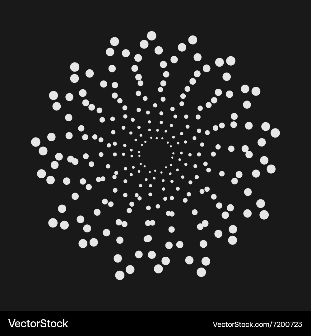 Abstract dotted shape design element vector image