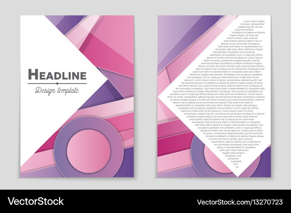 Abstract layout background set for art Vector Image