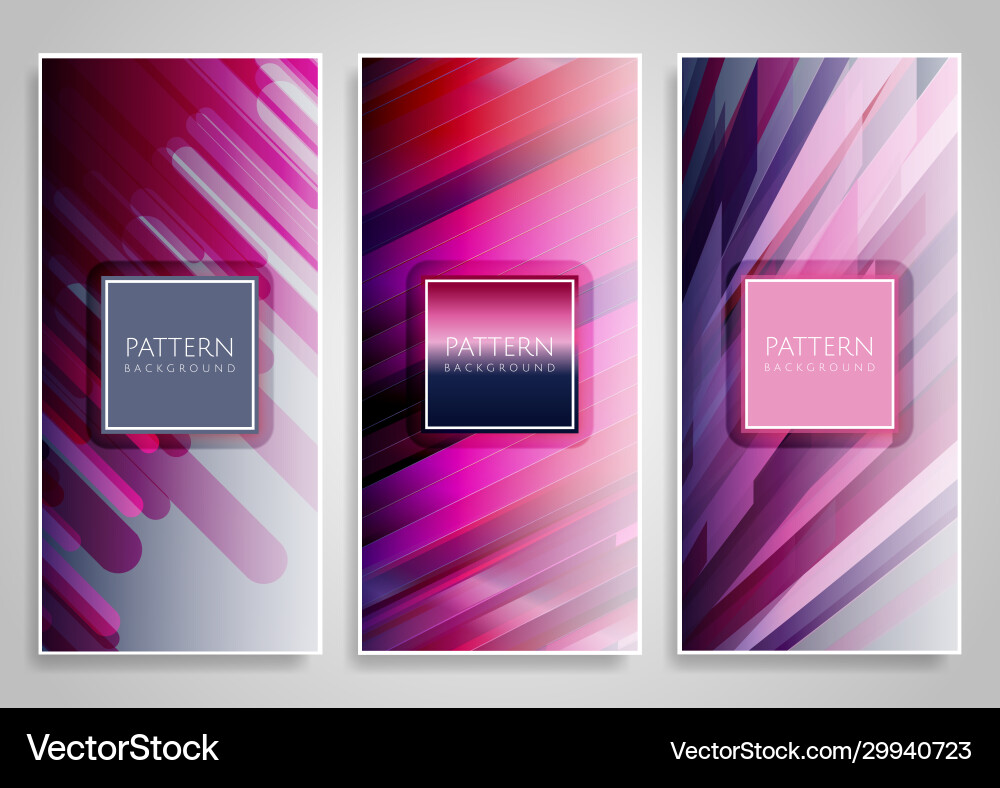 Abstract various colorful header set collection