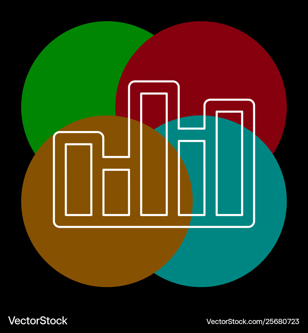 Bar chart business graph vector image