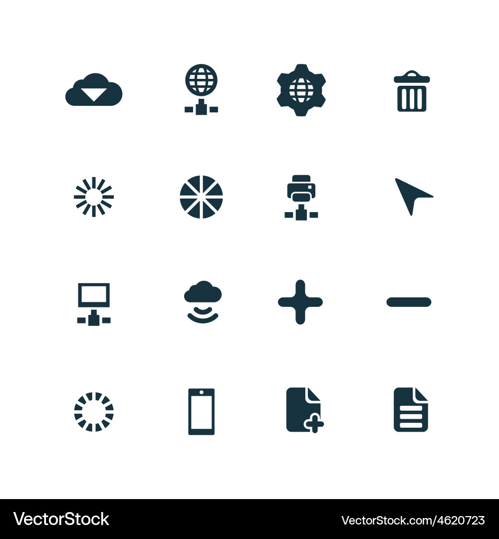 Big Data Icons - Database & Analytics vector image