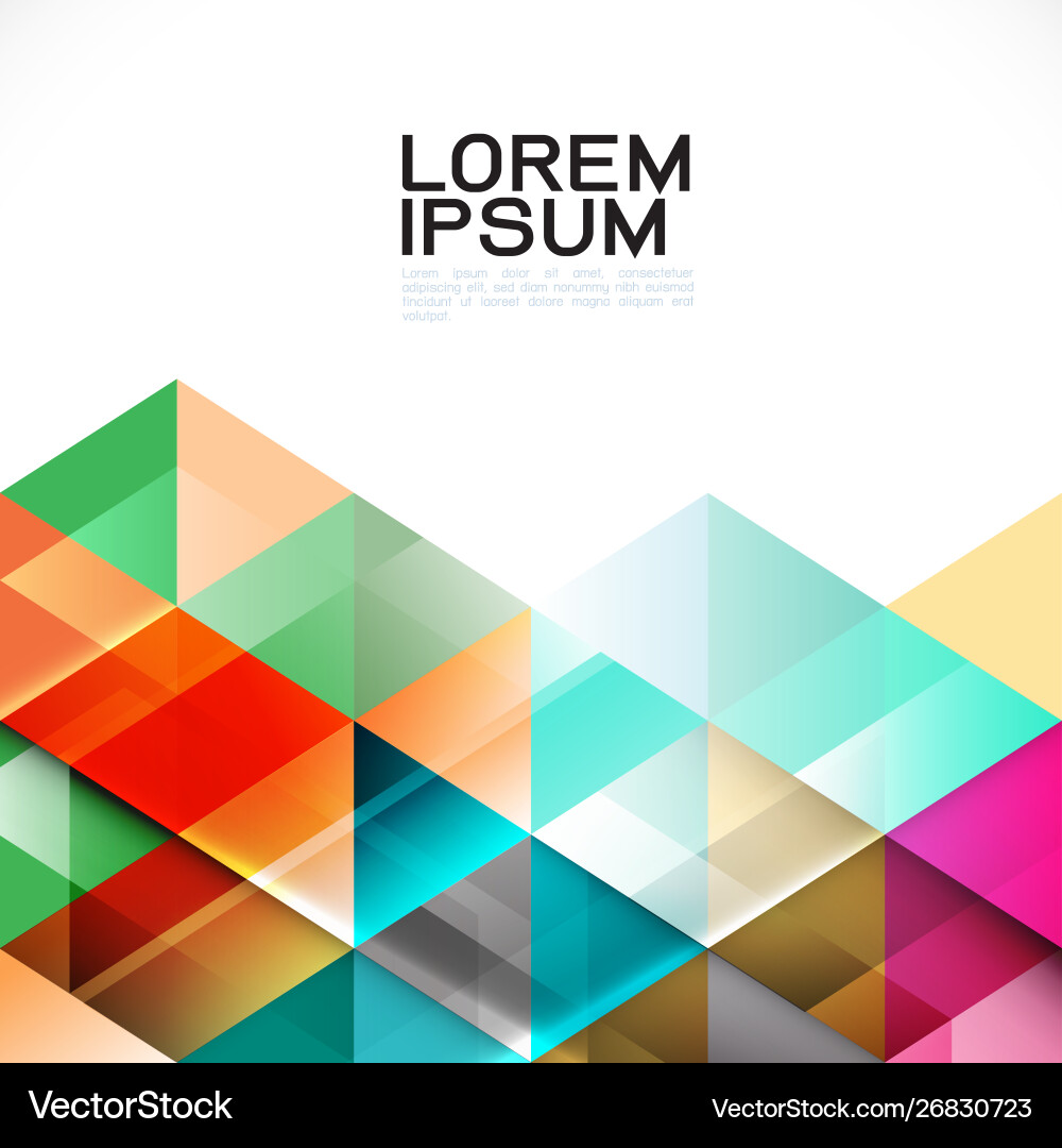 Colorful transparency and overlapping triangle Vector Image