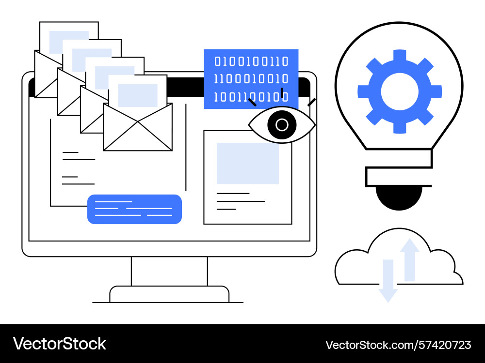 Digital communication data sharing Digital communication data sharing Vector Image