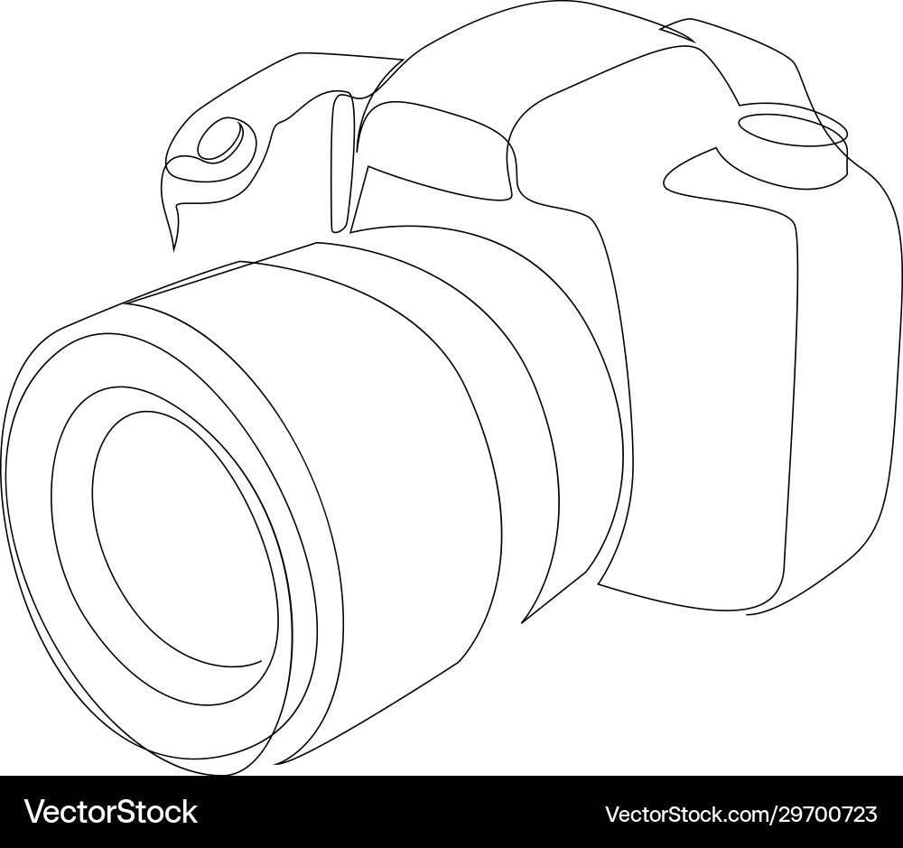 Dslr camera digital one continuous single Dslr camera digital one continuous single vector image