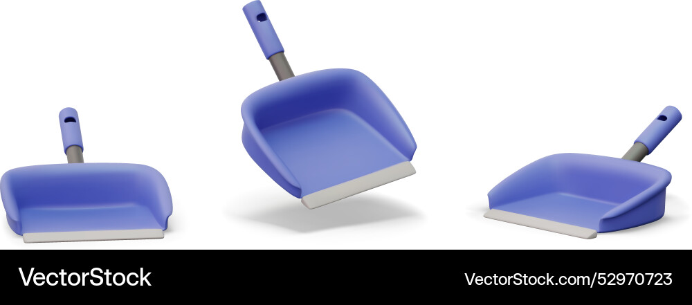 Empty realistic scoop in different positions Empty realistic scoop in different positions vector image