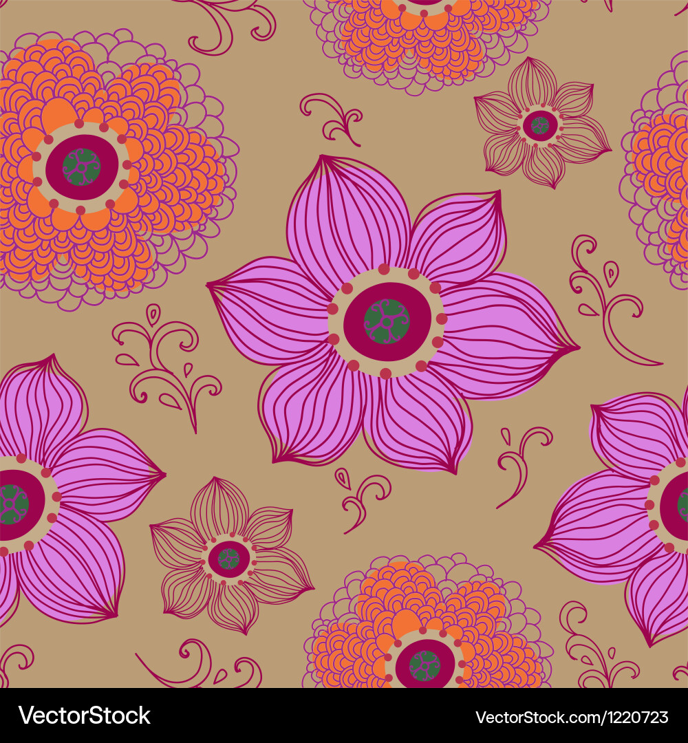 Floral Seamless Texture Vector Image