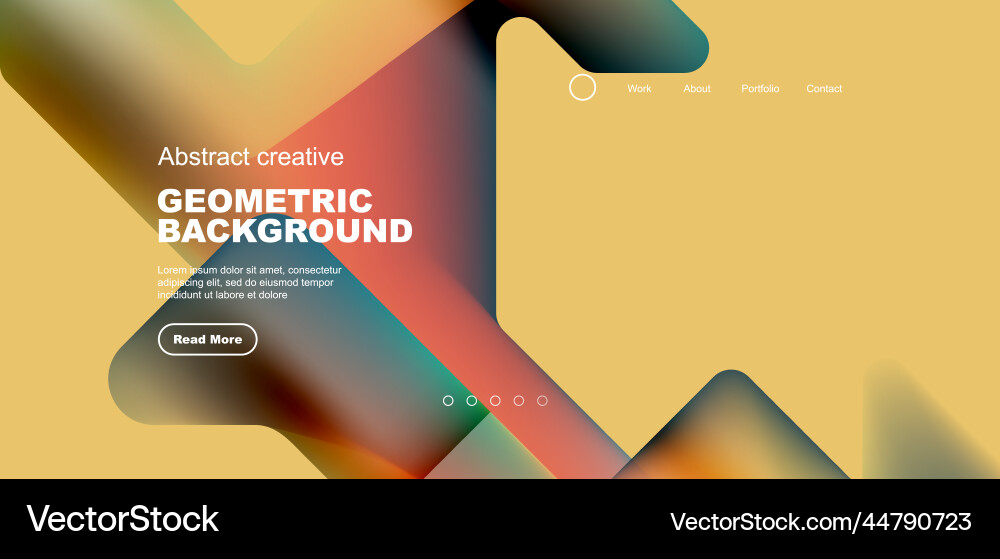 Fluid gradient triangles landing page background Fluid gradient triangles landing page background vector image