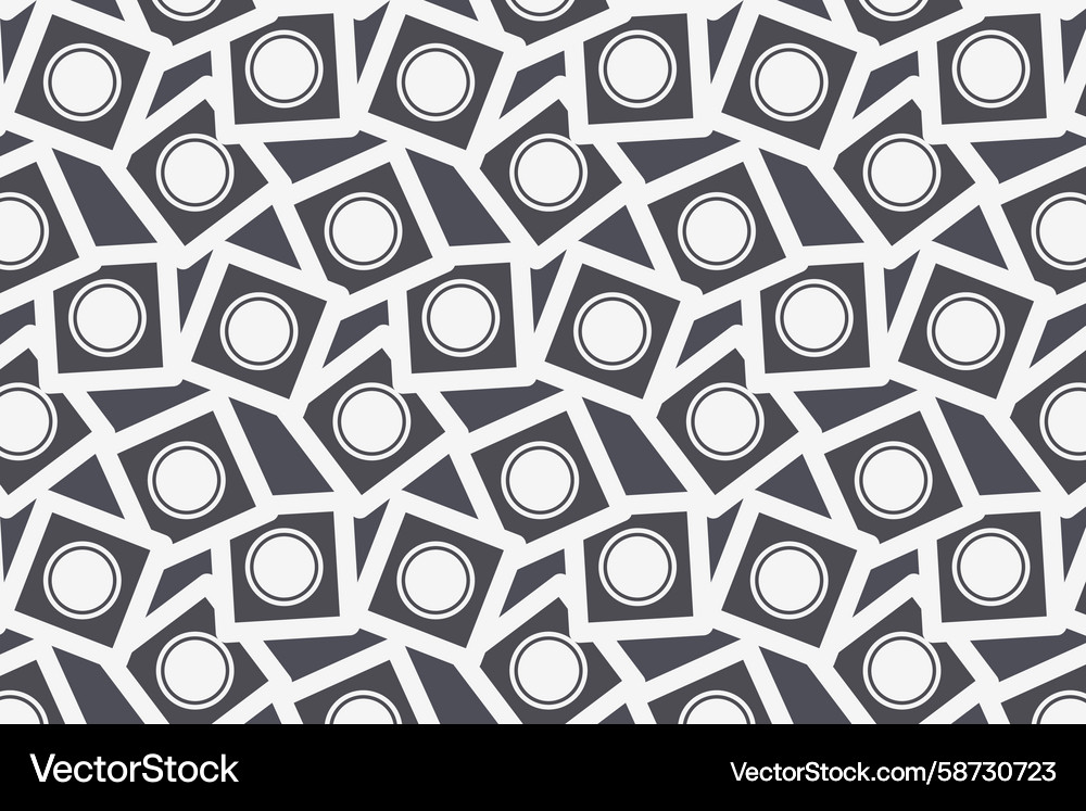 Minimal cube seamless pattern blocked symmetry Vector Image