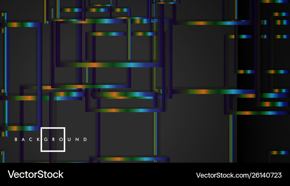 Modern abstract box background with colorful Vector Image