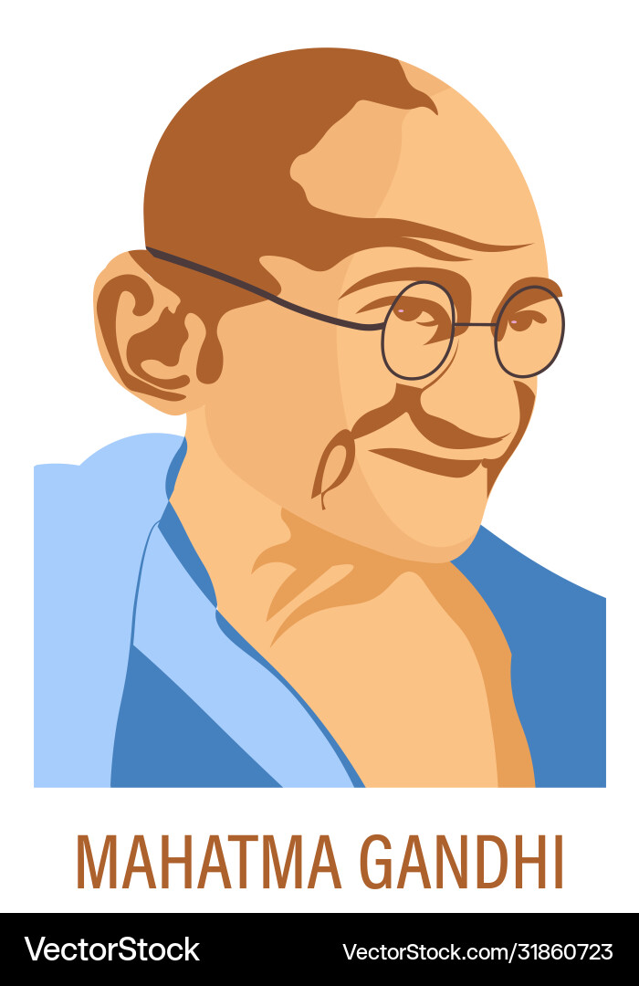 Mohandas karamchand gandhi or mahatma who Mohandas karamchand gandhi or mahatma who Vector Image