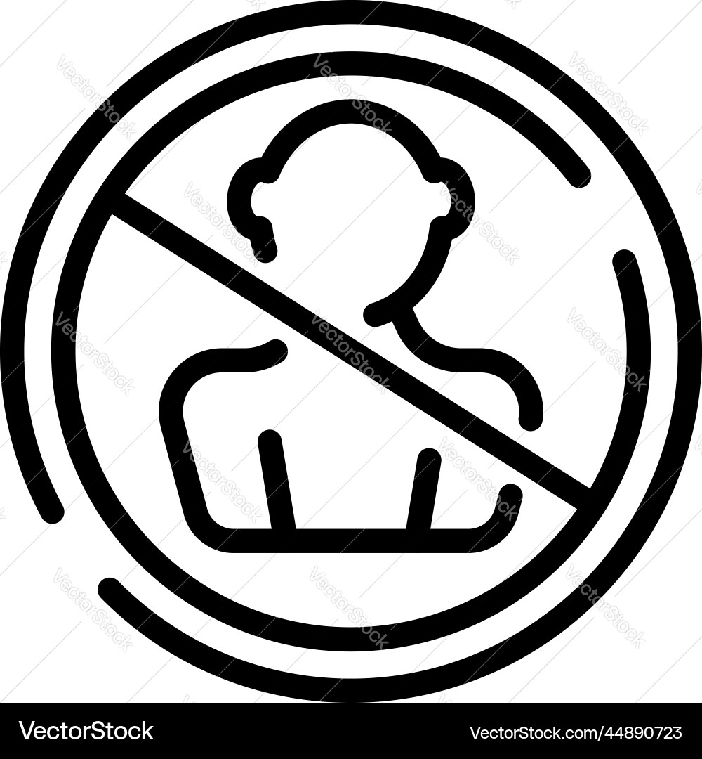 No avatar icon outline web computer Vector Image