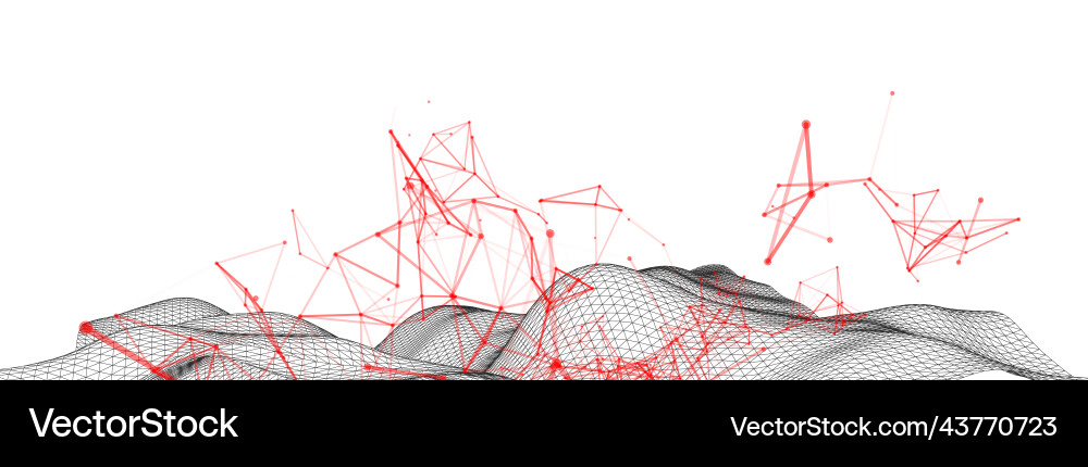 Polygonal science background with connecting dots Polygonal science background with connecting dots vector image