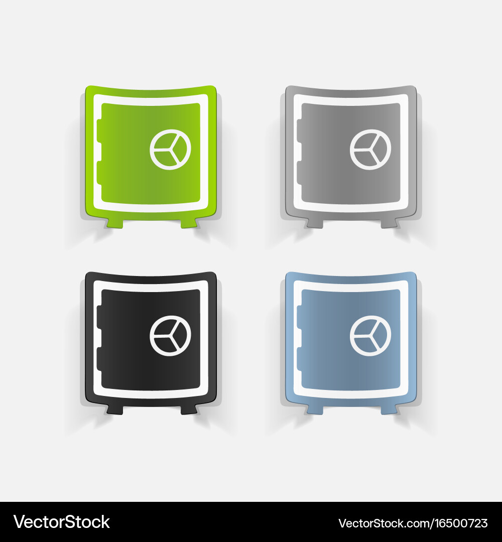 Realistic design element safe vector image