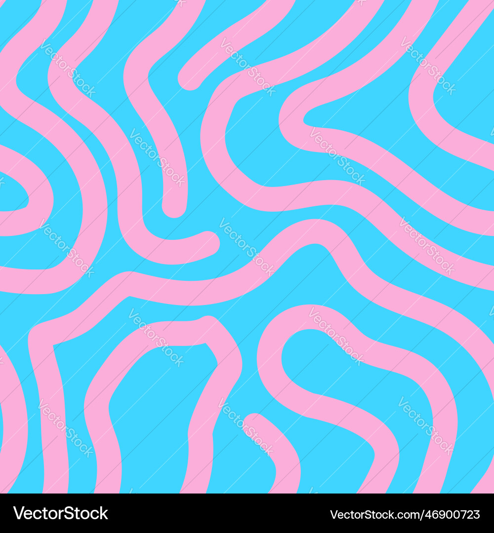 Seamless abstract pattern with curved lines vector image