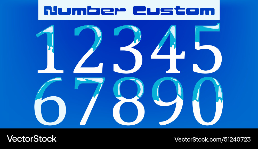 Set numbers Set numbers vector image