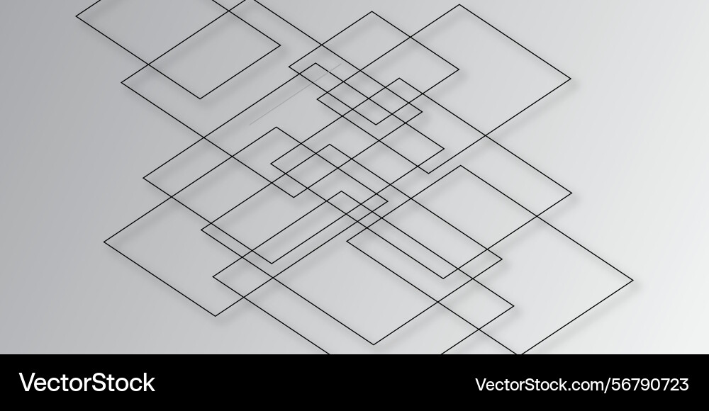 Simple geometric background with squares Vector Image