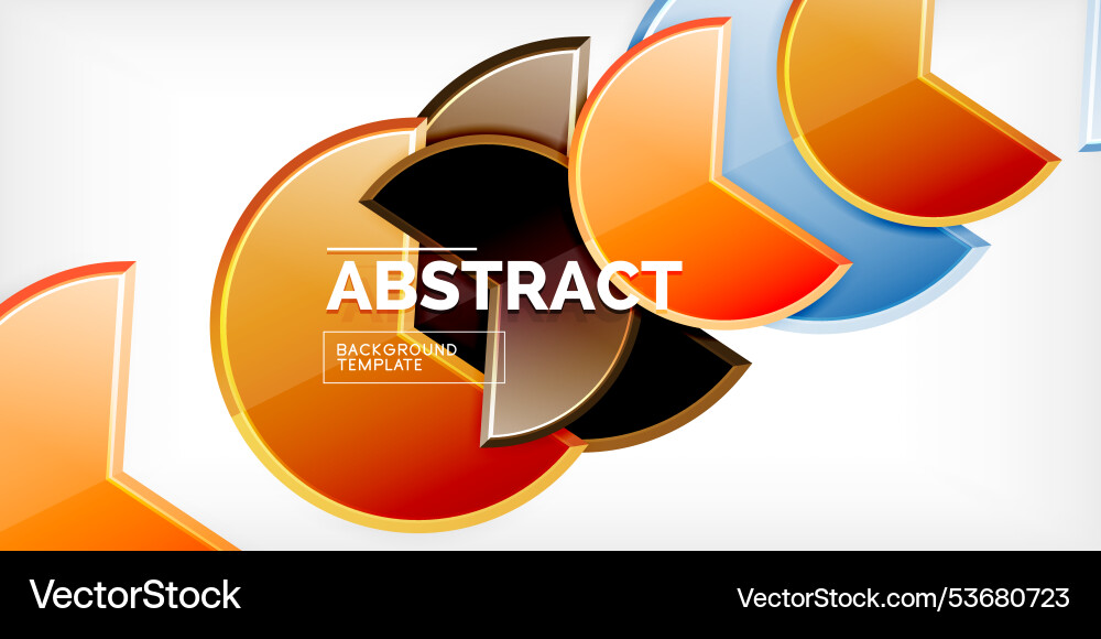 Trendy round shapes with triangular angle design Vector Image