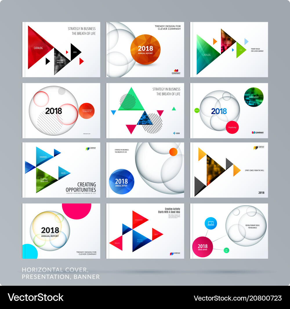 Triangular Modern Presentation Templates Vector Image