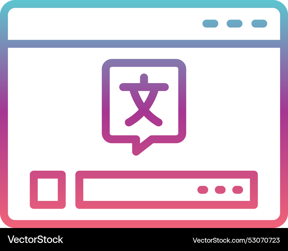 Web line gradient design vector image