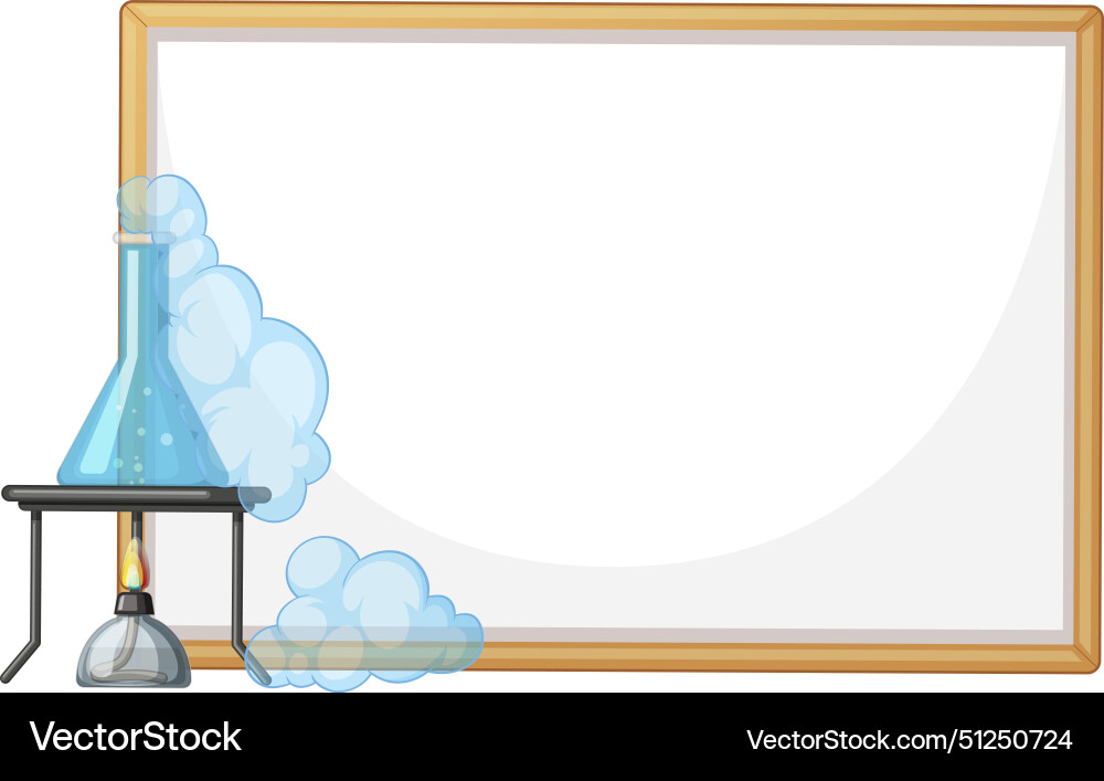 A science experiment setup with empty board Vector Image
