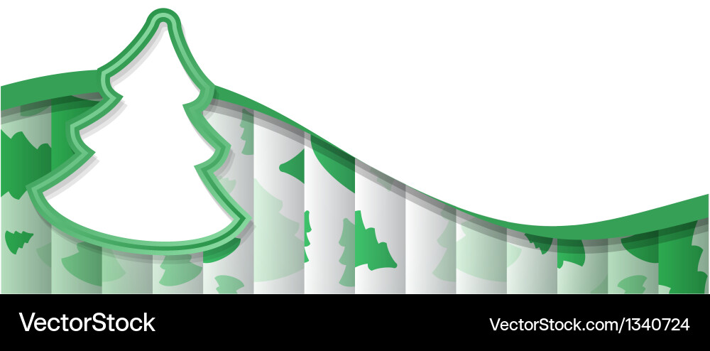 Abstract background christmas tree shape Vector Image