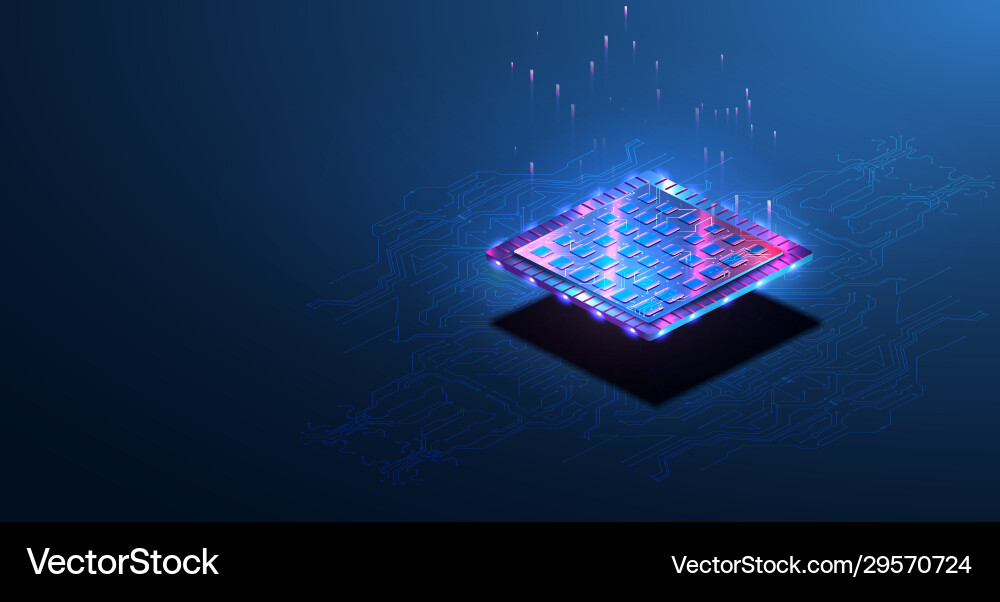 Abstract Tech Chip Background vector image