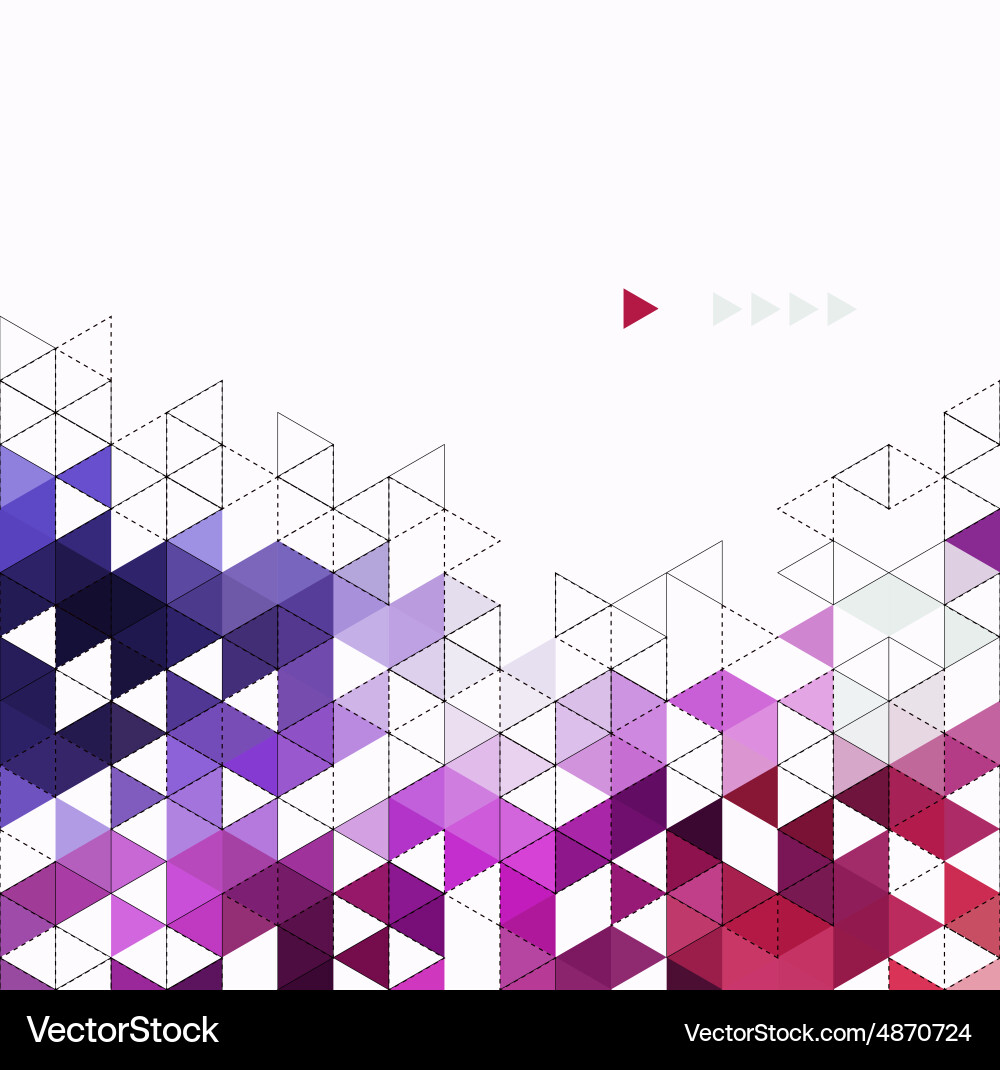 Abstract technology background with color triangle Vector Image