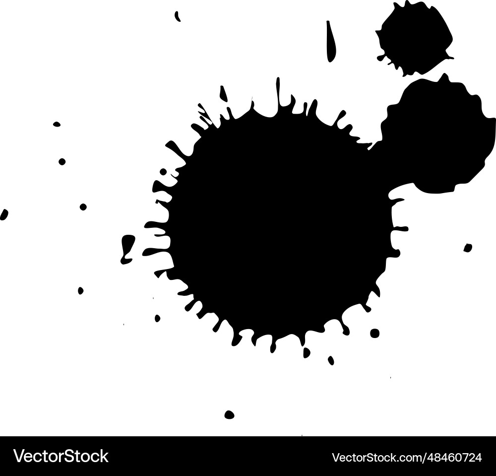Black blot artistic ink drop stain template Black blot artistic ink drop stain template vector image