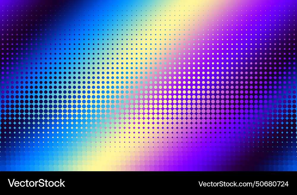 Colourful gradient halftone dots background Vector Image