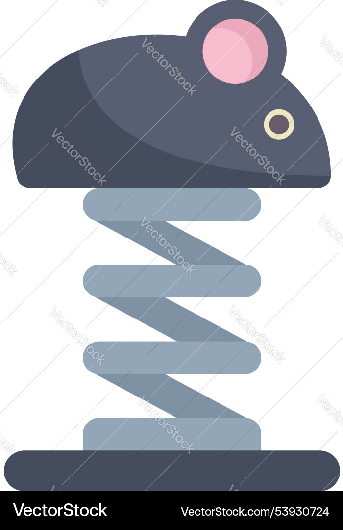Cute mouse shaped spring rider bouncing toy Cute mouse shaped spring rider bouncing toy vector image