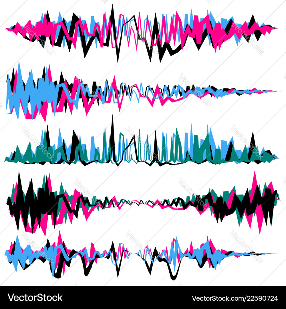Equalizer eq lines in zig-zag irregular Equalizer eq lines in zig-zag irregular vector image