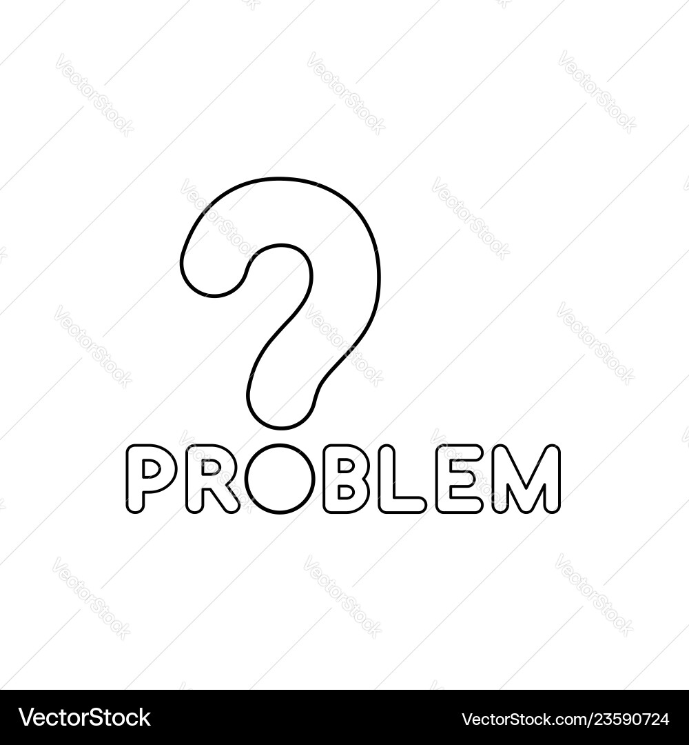 Flat design style concept problem text Flat design style concept problem text vector image