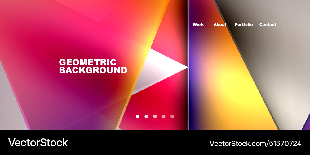 Gradient triangle geometric minimal wallpaper Vector Image
