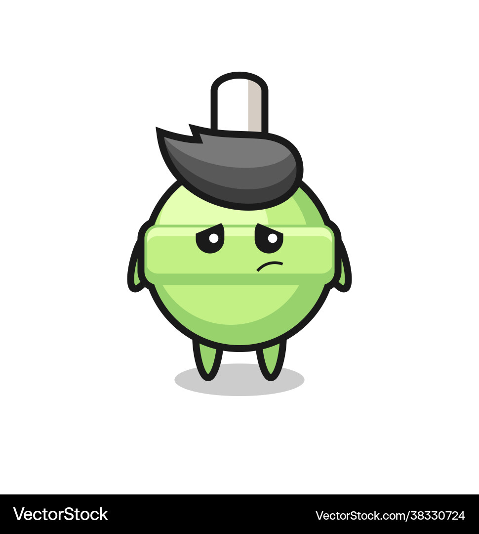 Lazy gesture lollipop cartoon character Lazy gesture lollipop cartoon character vector image