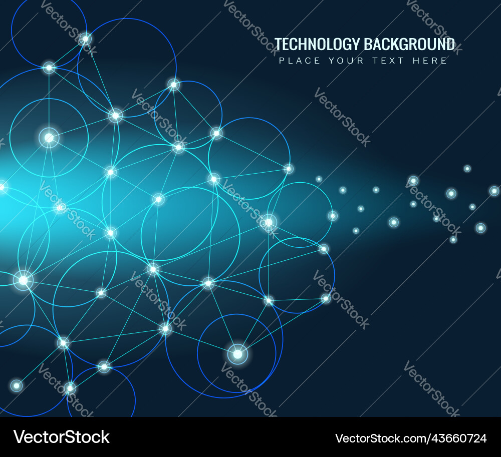 Modern abstract network science connection vector image