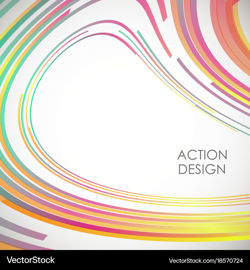 Modern wave lines abstract background action Vector Image