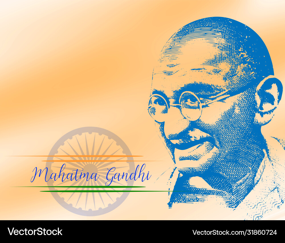 Mohandas karamchand gandhi or mahatma who Mohandas karamchand gandhi or mahatma who vector image