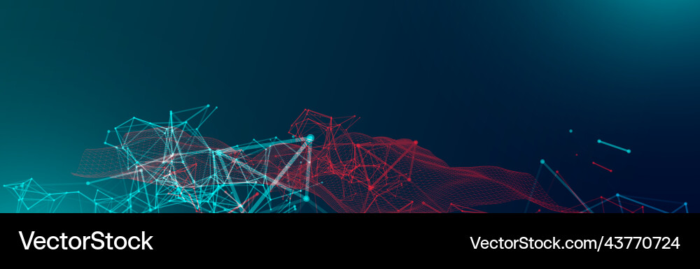 Polygonal science background with connecting dots Polygonal science background with connecting dots Vector Image
