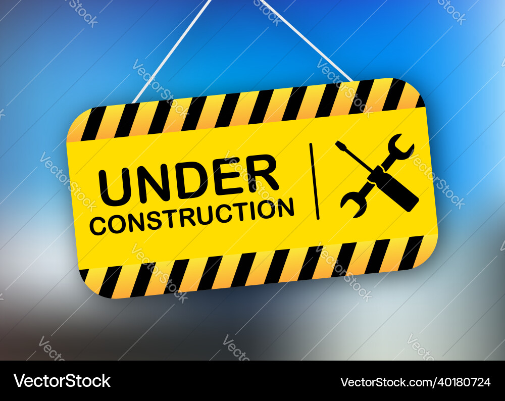 Under construction website page border stripe web Under construction website page border stripe web Vector Image