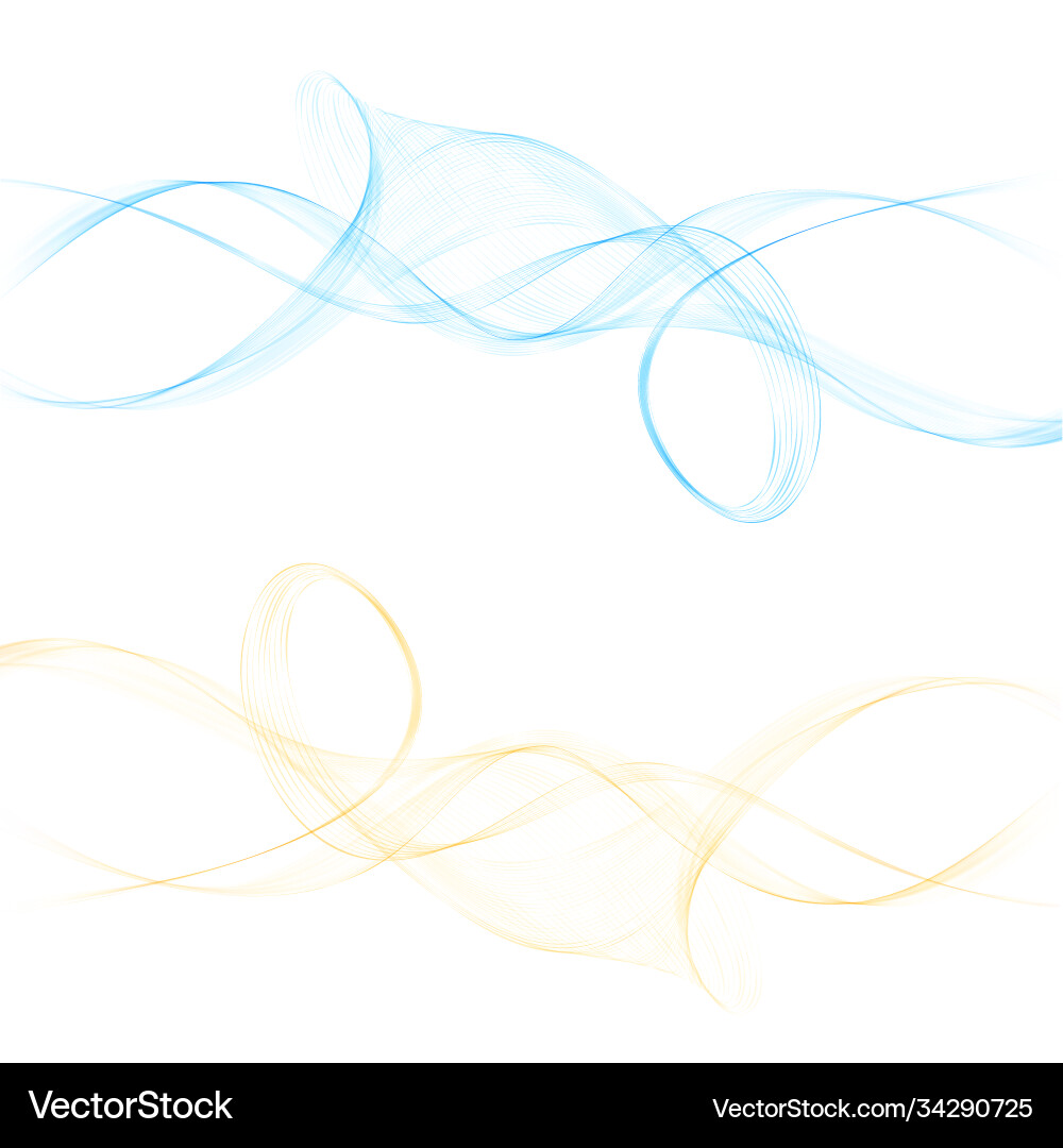 Abstract Water Waves - Transparent Set vector image