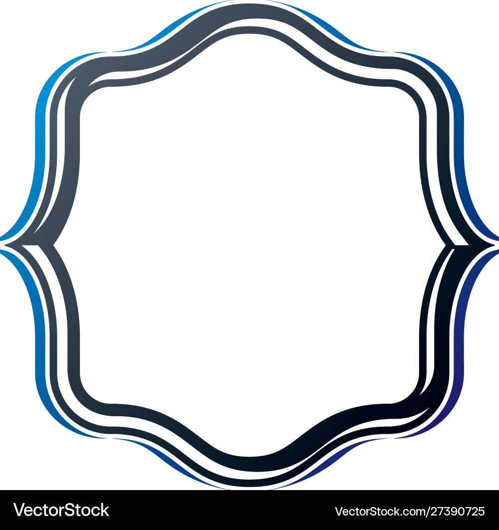 Antique frame with empty copy-space emblem Vector Image