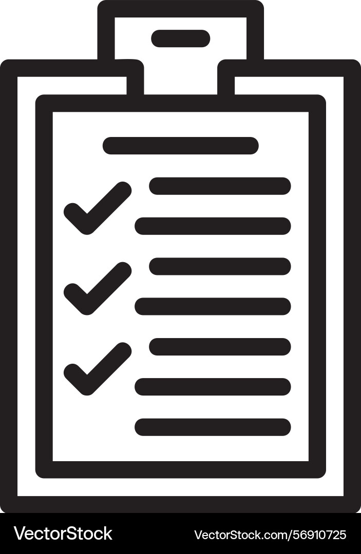 Checklist linear style icon design vector image