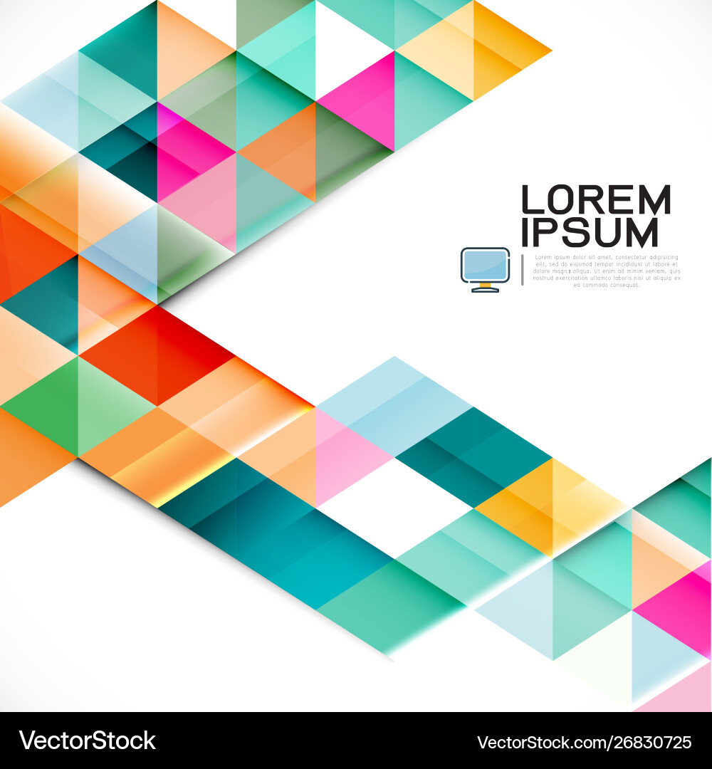 Colorful transparency and overlapping triangle Colorful transparency and overlapping triangle vector image