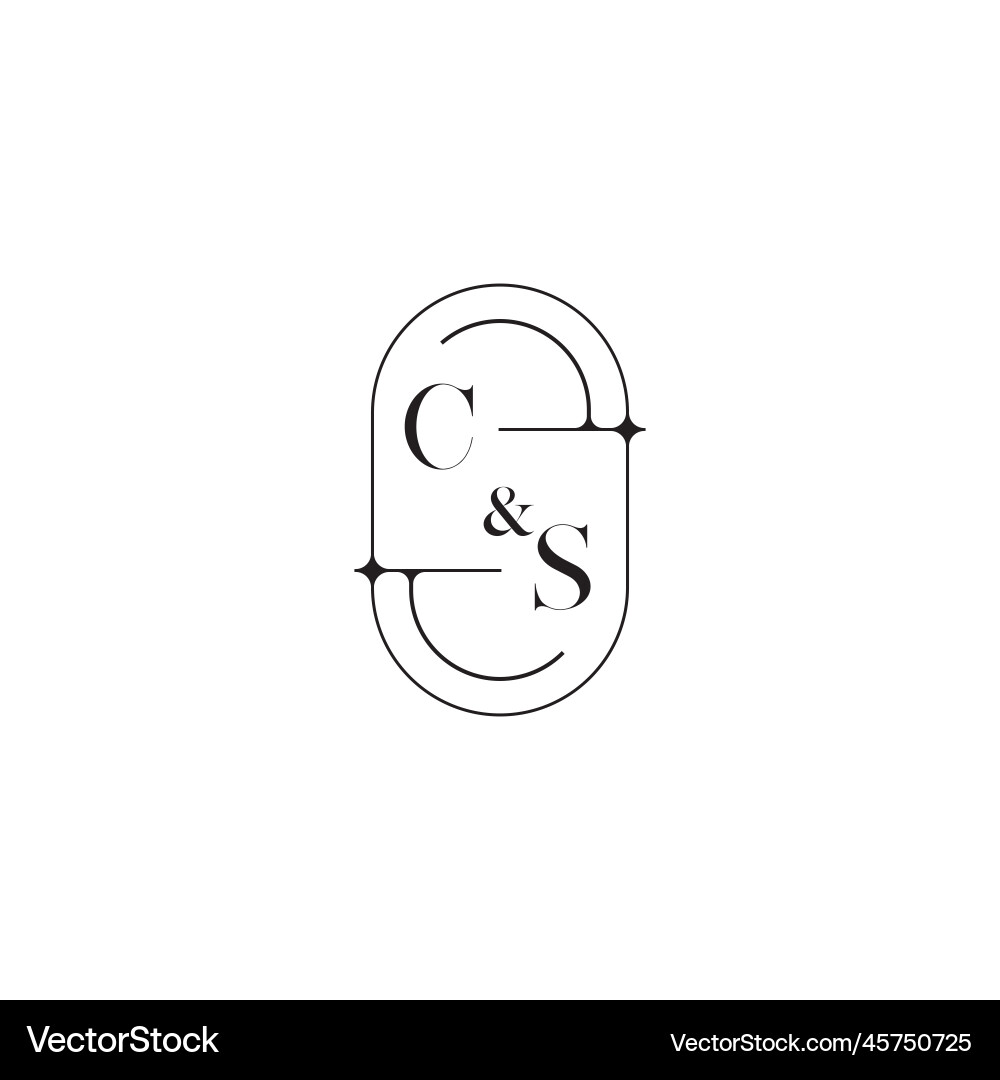 Cs line simple initial concept with high quality Cs line simple initial concept with high quality Vector Image