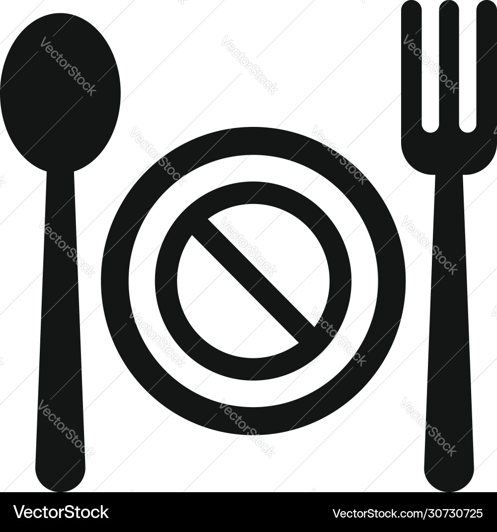 Depression Food Abstinence Icon Vector Image