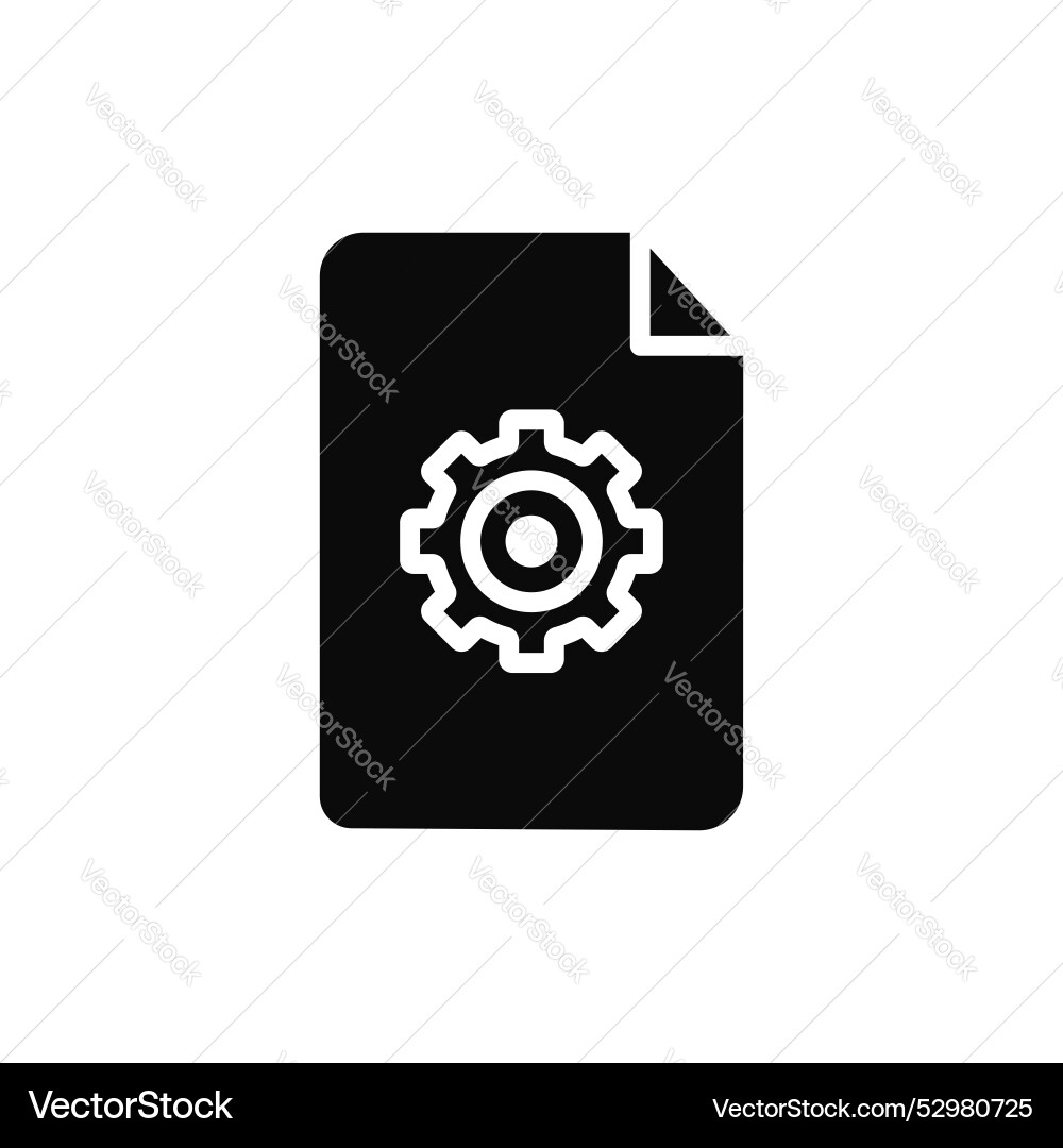 Document settings icon set folder management Vector Image