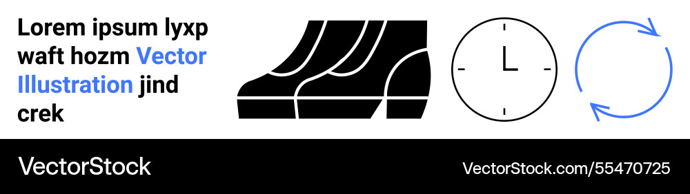 Escalator steps clock and circular arrow Escalator steps clock and circular arrow vector image