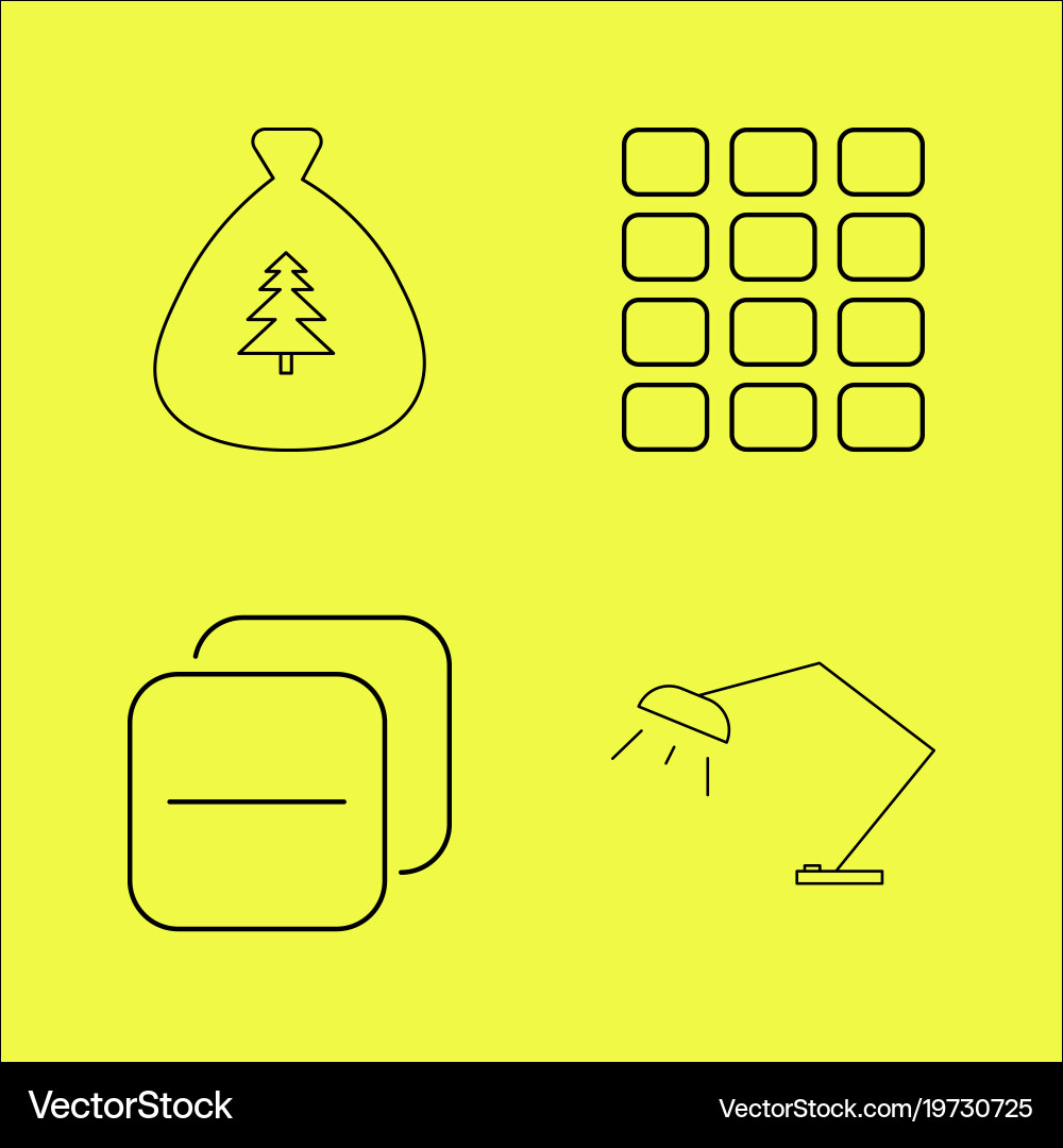 Essential linear icon set vector image